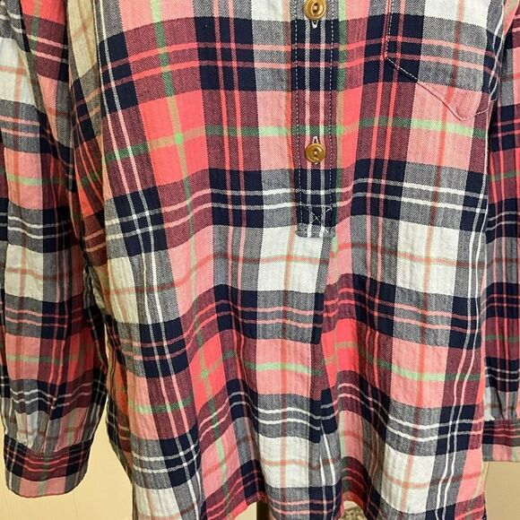 J. Crew Women’s Petite Large Long Sleeve Striped Multi Color Button Down Shirt - Picture 4 of 14